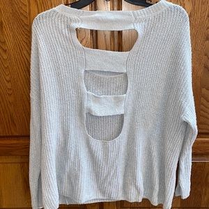 Express open back sweater